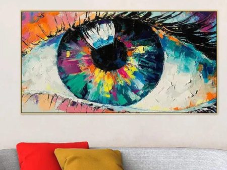 An Oculus Abstract Wall Painting | 48 x 24 inches Online Sale