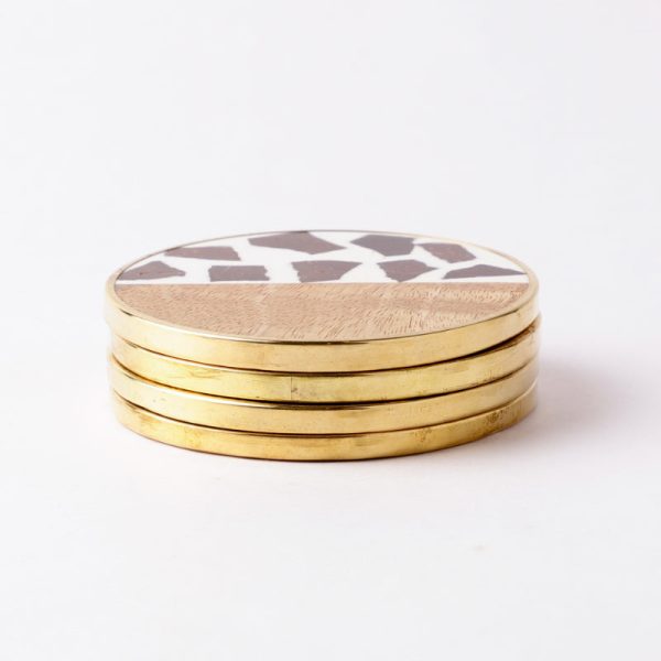 Mosaic Wooden Coaster | Set of 4 Online