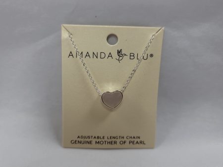 SILVER HEART MOTHER OF PEARL NECKLACE For Discount