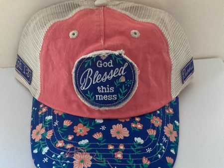 GOD BLESSED FLORAL CHER GIRL CAP-2802 Sale