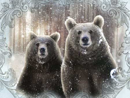 BLUE151 - Enchanted Winter Bears    - 12x12 Online